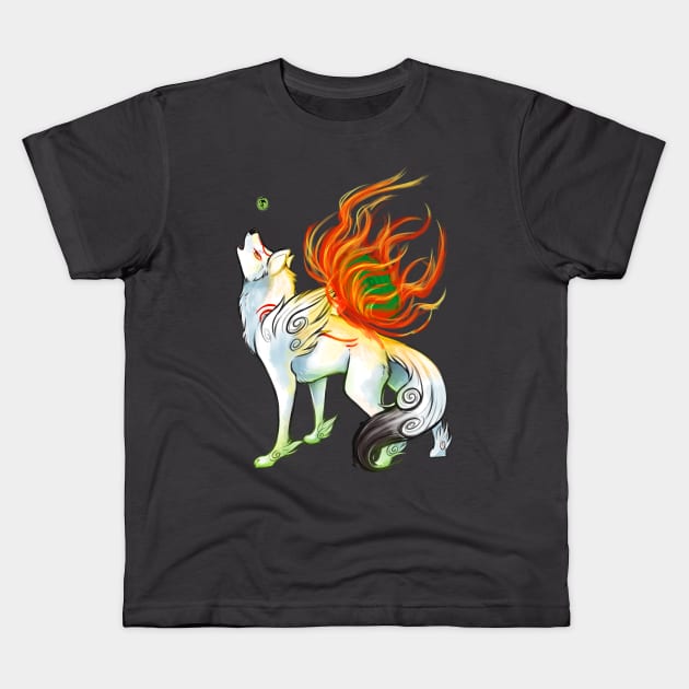 Okami Kids T-Shirt by KaceyMeg